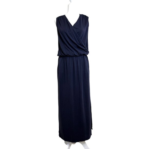 Garnet Hill Sleeveless Wrap Maxi Dress Elastic Waist Womens Size S - Picture 1 of 8